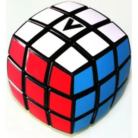 V-CUBE 3x3 versenykocka-fekete alapszín, lekerekített forma (matrica nélküli)