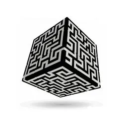 V-Cube 3x3 versenykocka, egyenes forma, Labirintus minta