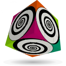 V-Cube 3x3 versenykocka-egyenes forma, Funky Spirál minta (matrica nélküli)