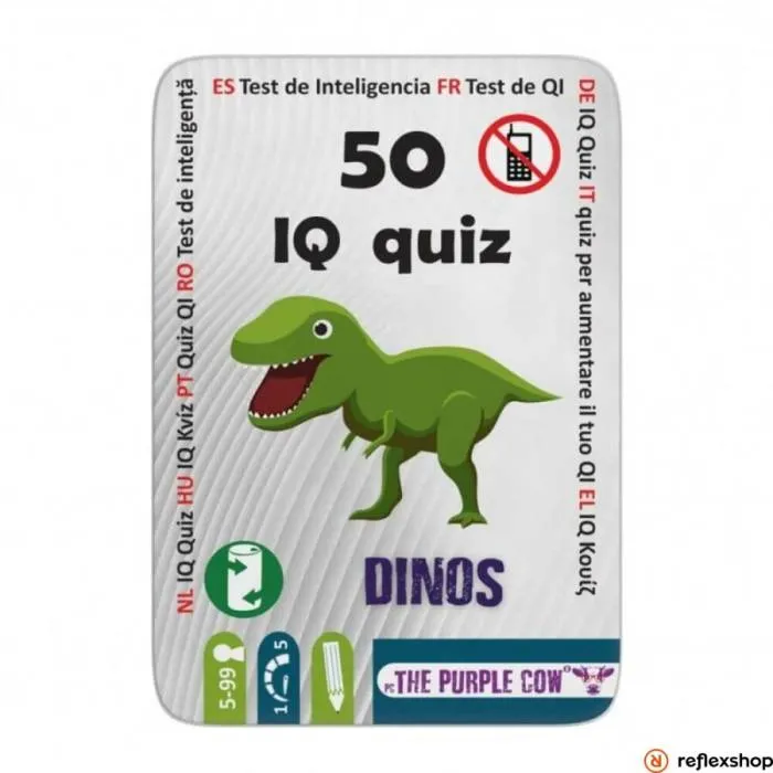 50 IQ kvíz: dinoszauruszok - foglalkoztató kártyák