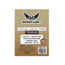 Premium Mega Civilization Sleeves (75 x 105 MM) (pack of 50)