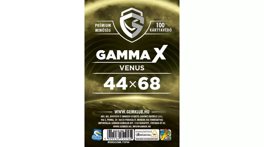 GK Gamma X - Venus kártyavédő (44x68 mm)