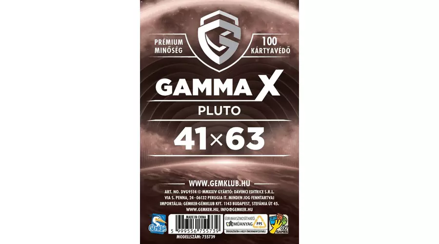 GK Gamma X - Pluto kártyavédő (41x63 mm)