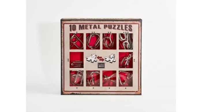 10 Metal Puzzle Set - piros *-***